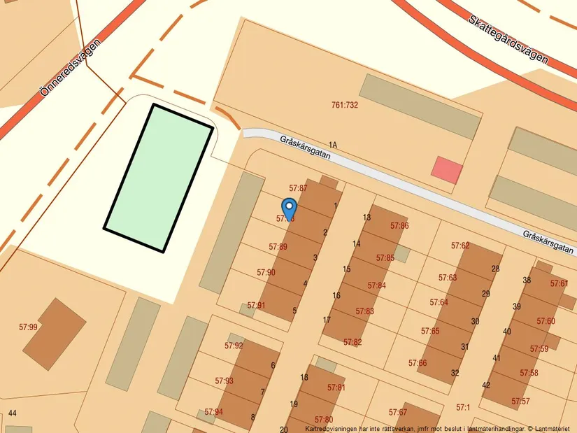 Radhus, Gråskärsgatan 2, Önnered, Göteborg