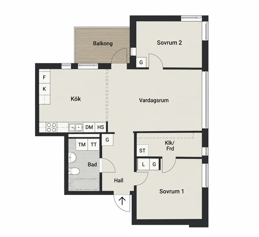 Bostadsrätt, Nybergsvägen 1, Jakobsberg, Järfälla