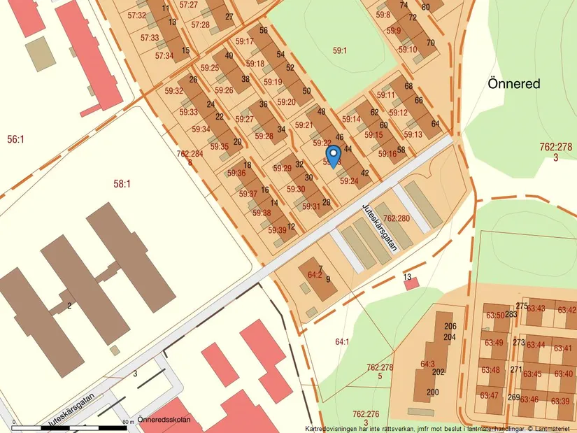 Radhus, Juteskärsgatan 44, Önnered, Göteborg