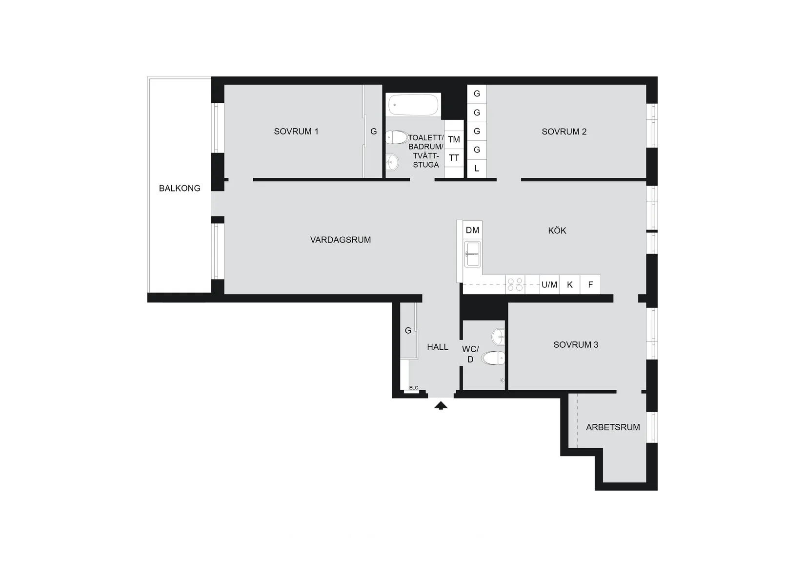 Bostadsrätt, Rosenlundsgatan 32b, 2tr, Södermalm/Mariatorget , Stockholm
