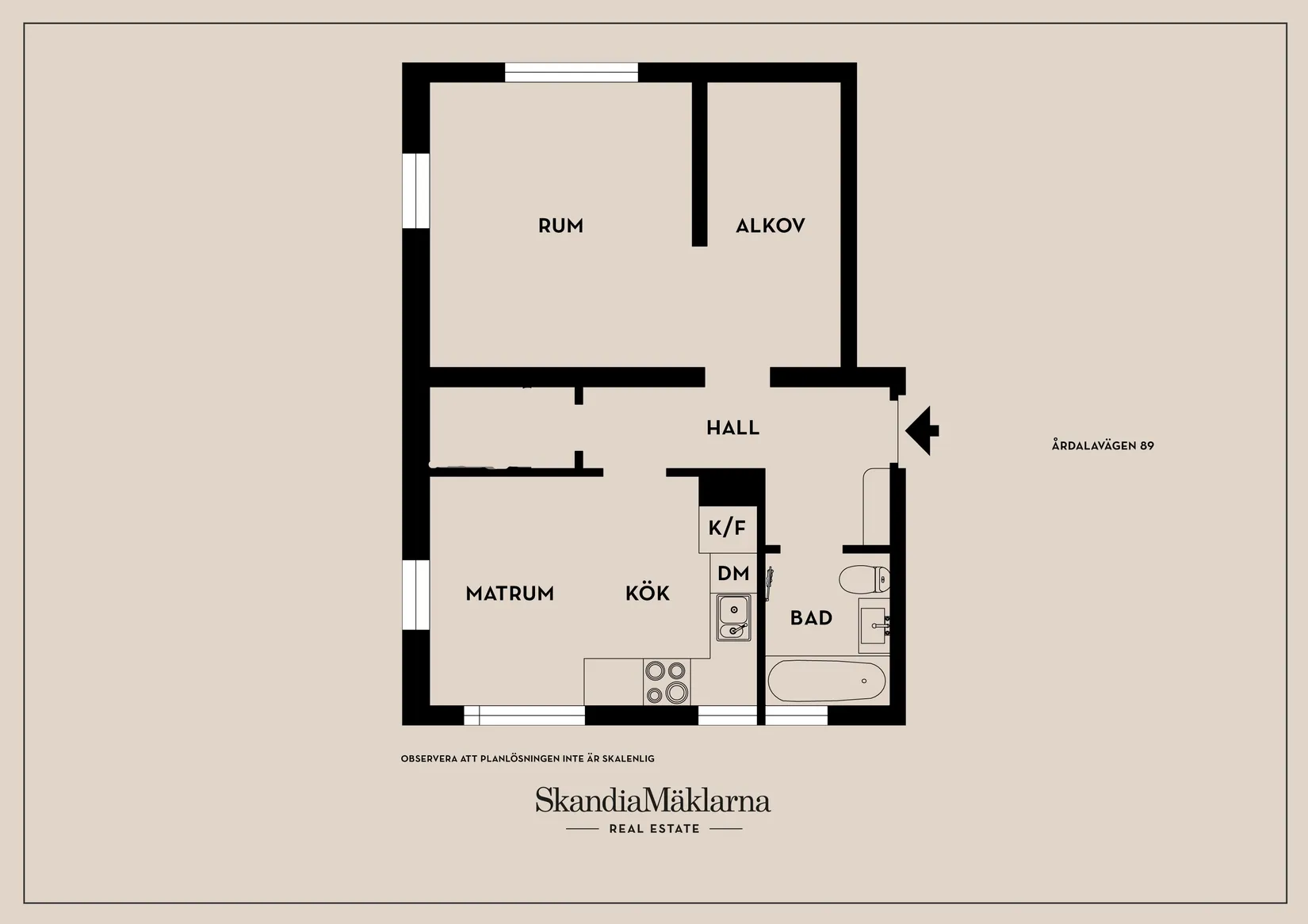 Bostadsrätt, Årdalavägen 89, Örby, Stockholm