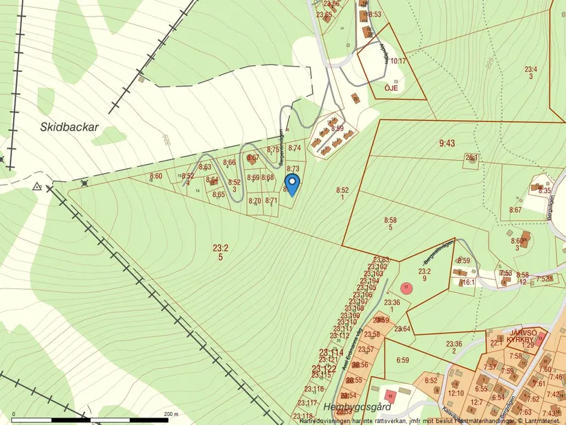 Tomt, Serpentinvägen 4, Järvsö, Öjeberget, Ljusdal