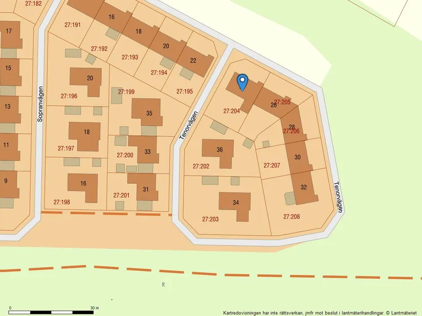 Radhus, Tenorvägen 24, Söndrum, Halmstad