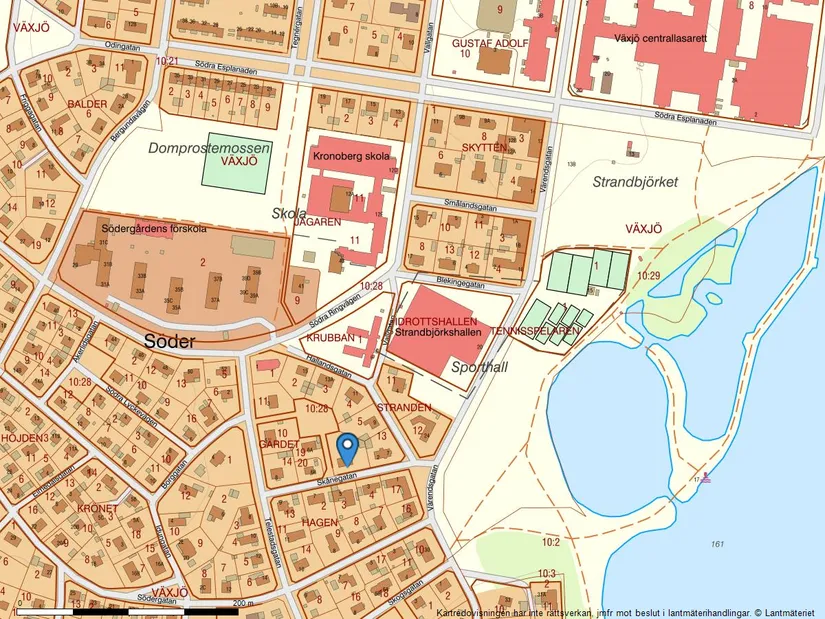 Villa, Skånegatan 4, Söder, Växjö, Växjö