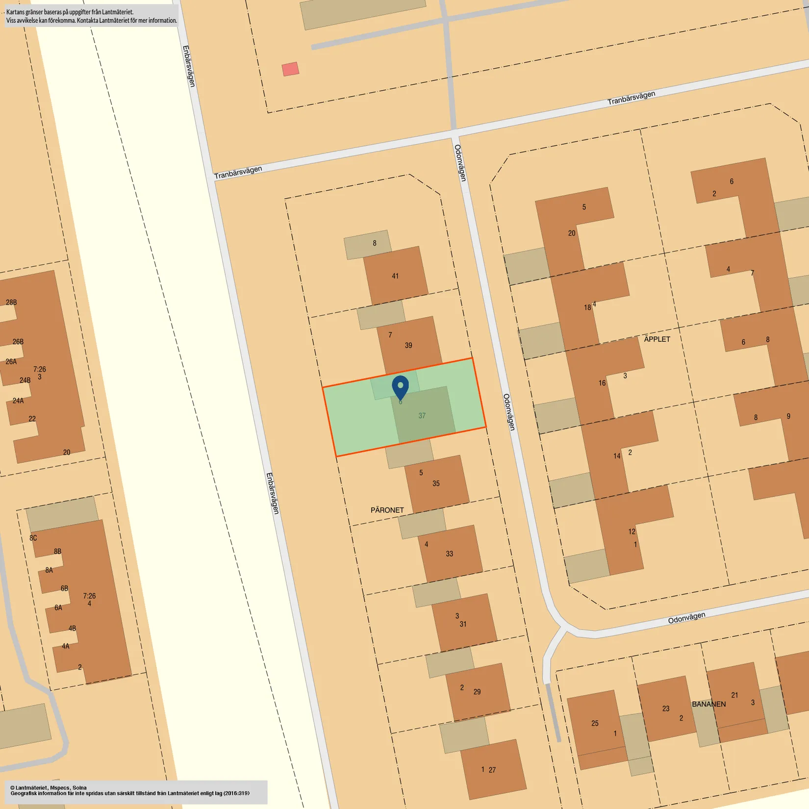 Radhus, Odonvägen 37, Böleäng, Umeå