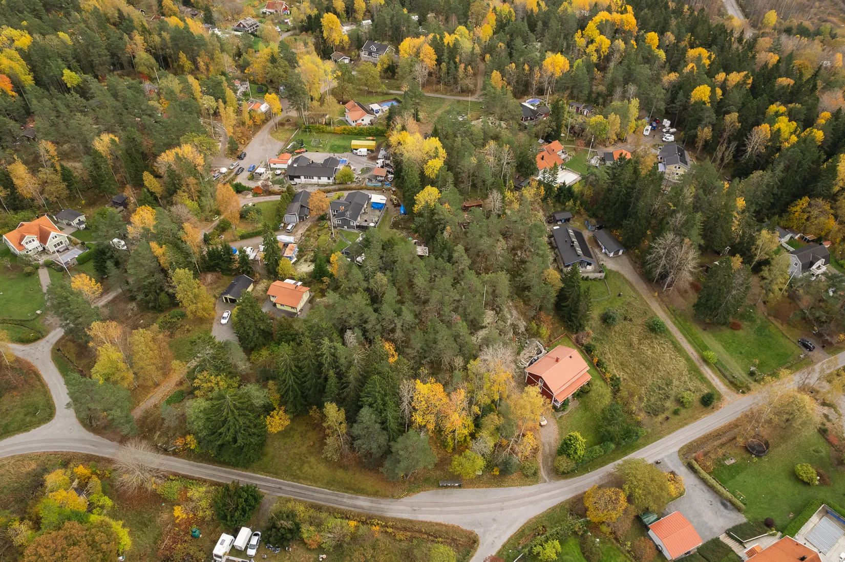 Flygfoto över tomten