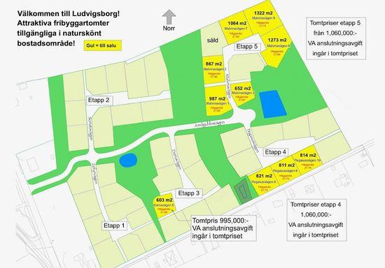 Tomt, Daniavägen 6, Ludvigsborg, Hörby