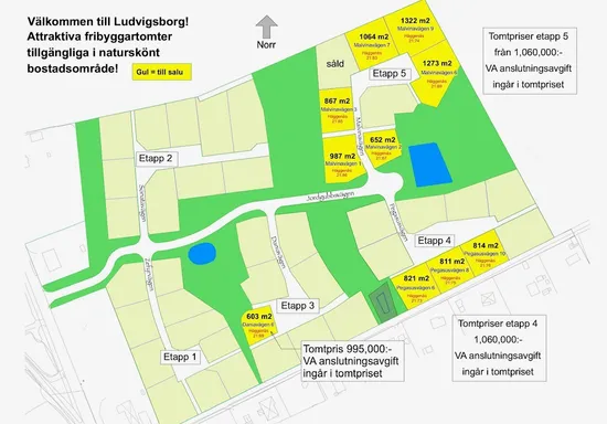 Tomt, Daniavägen 6, Ludvigsborg, Hörby