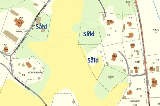 Tomt, Boddestorp Byväg, Matvik, Karlshamn