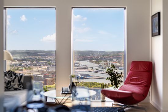 Bostadsrätt, Lodjursstråket 1 (Karlatornet vån 37), Lindholmen, Göteborg