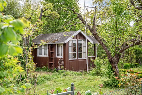 Fritidshus, Rådmansgatan 15 - kolonistuga (17&18) i koloniområdet S:t Månslyckan, Jutahusen, Lund