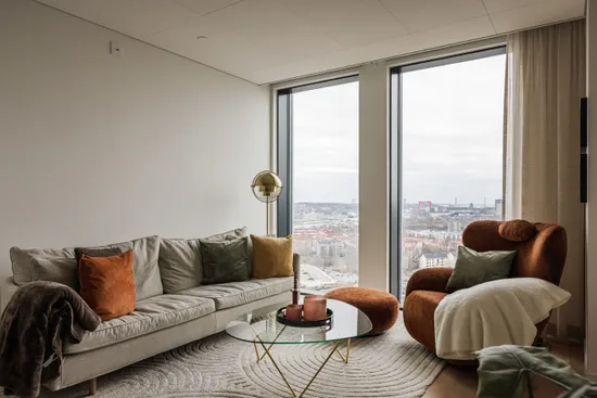 Bostadsrätt, Lodjursstråket 1 (Karlatornet vån 22 västerläge), Lindholmen, Göteborg
