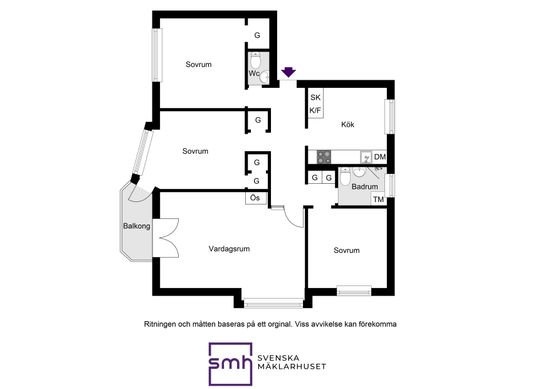 Bostadsrätt, Fredriksbergsvägen 9 1tr, Bromma / Mariehäll, Stockholm