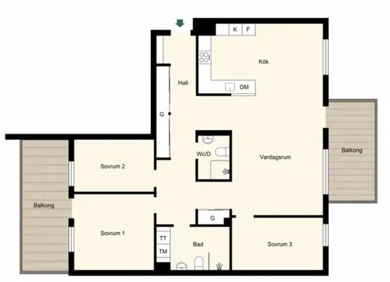 Bostadsrätt, Fridensborgsvägen 139, Järvastaden, Solna