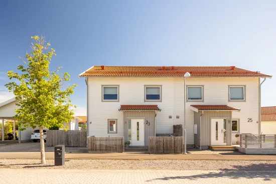 Villa, Radhus, Lassagårdsgatan 23, Trädgårdsstaden, Skövde